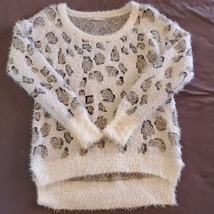 SALE! Size S White Leopard Gianni Bini Sweater